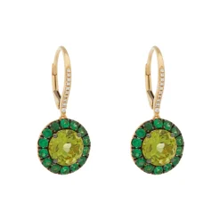 Gem Two Tone Earrings