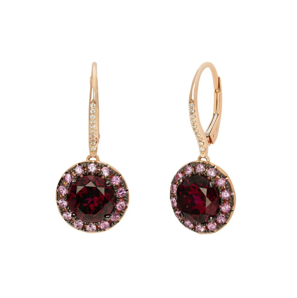 Gem Two Tone Earrings
