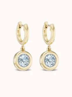 Gemma Dangles Large Aquamarine