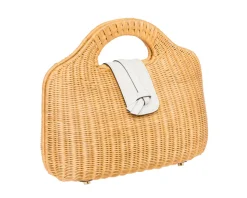 Gen Top Handle in White & Natural