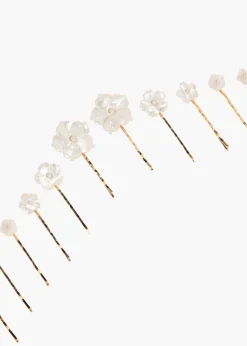 Geneva Bobby Pin Set in Mother Of Pearl