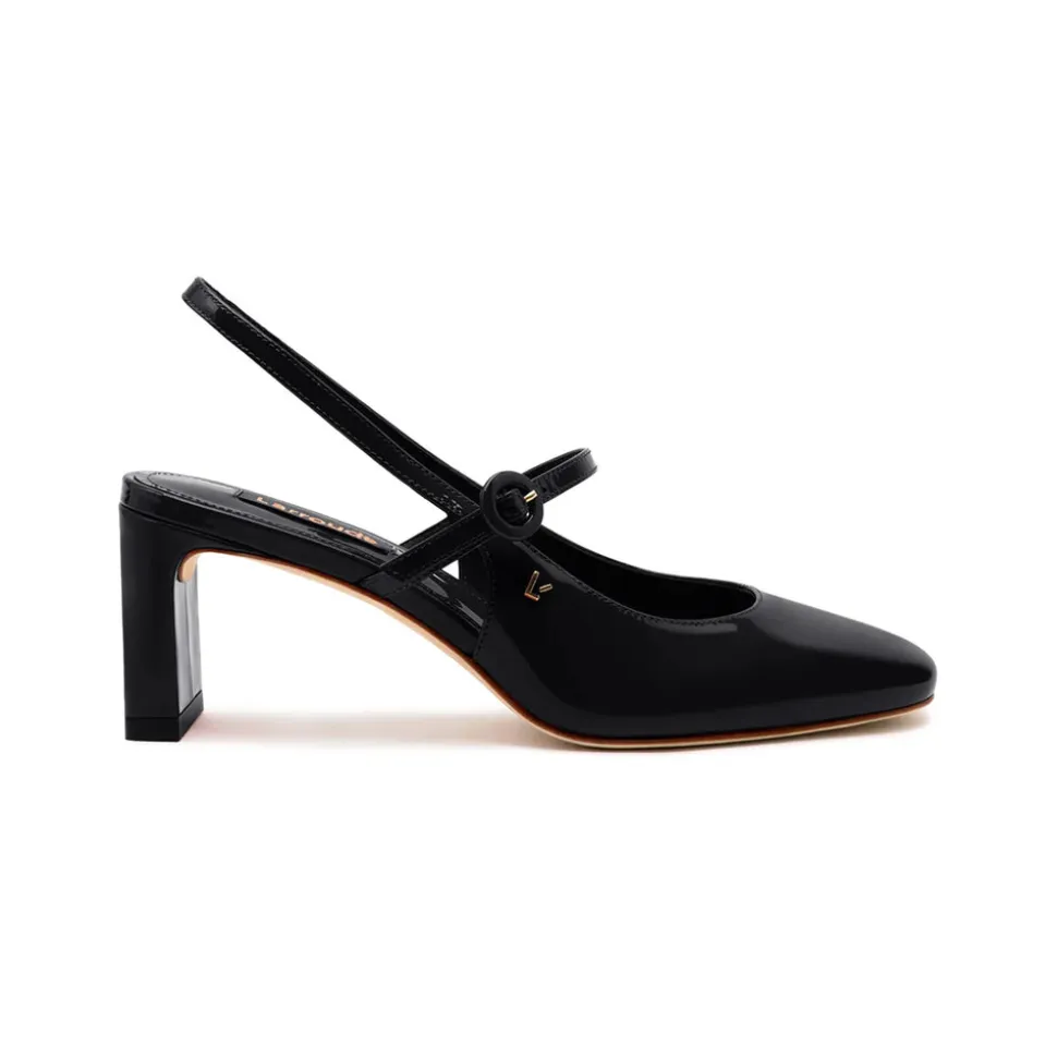 Georgina Pump in Black Patent Leather