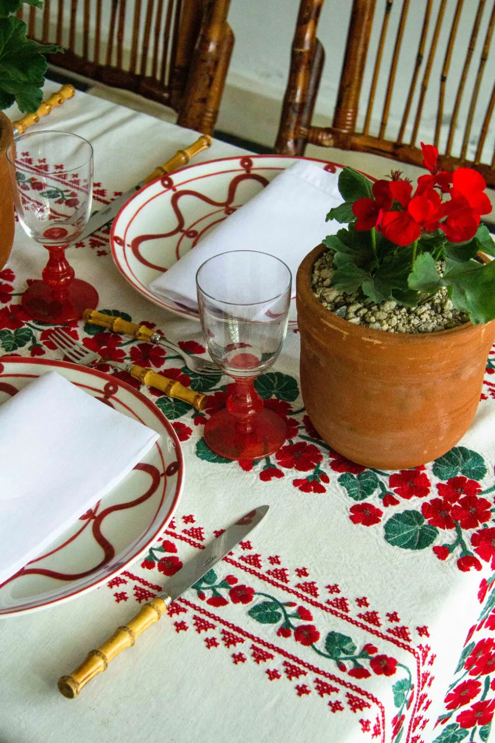 Geranio Rectangular Tablecloth