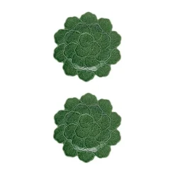 Geranium Charger Plate Green, Set of 2