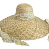 Geranium Sun Hat With Pastel Floral Hat Scarf
