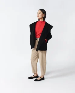 Gia Cashmere Coat in Black