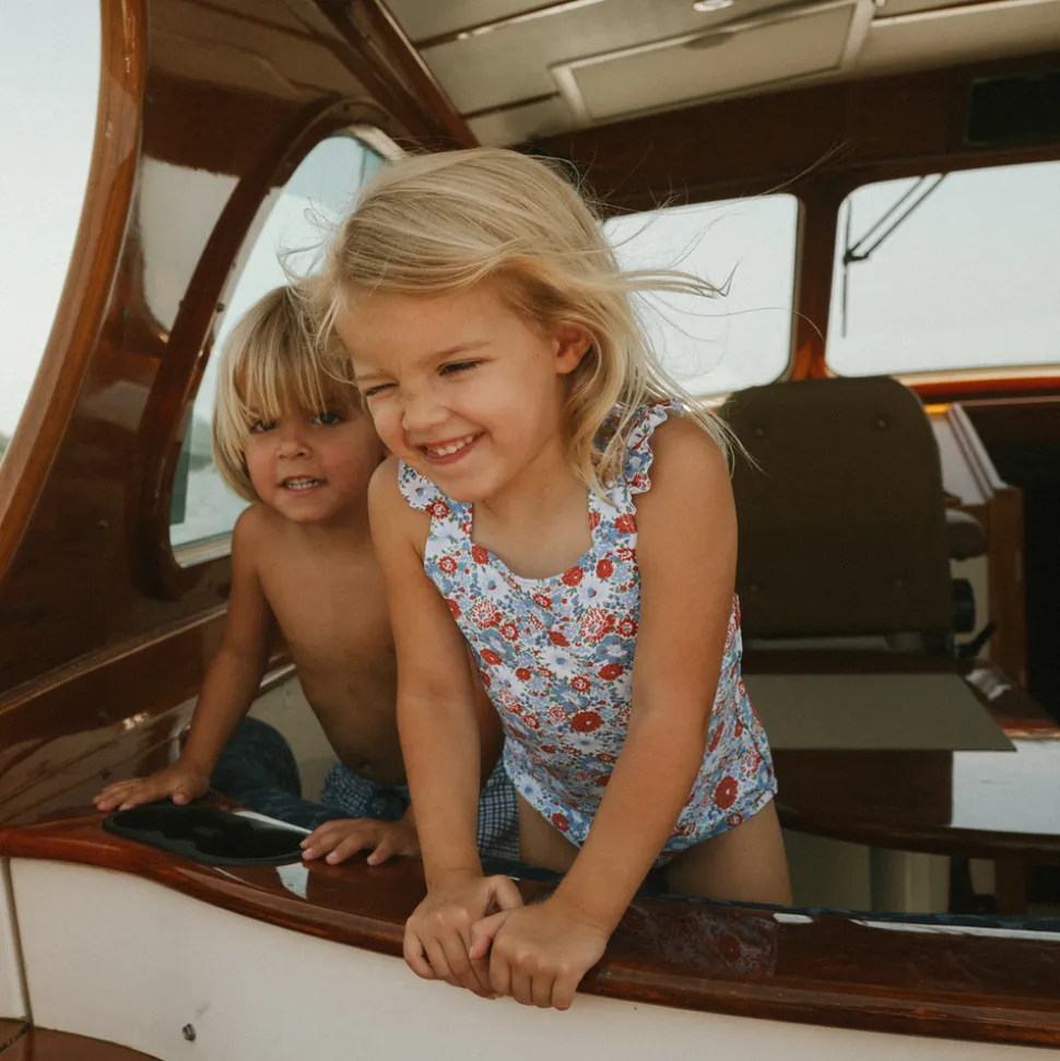 Girl’s Americana Blossom Crossover One Piece