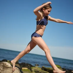 Girls Atlantic Dot V-Neck Crossover Bikini