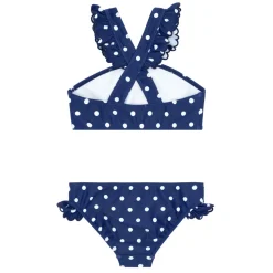 Girls Atlantic Dot V-Neck Crossover Bikini