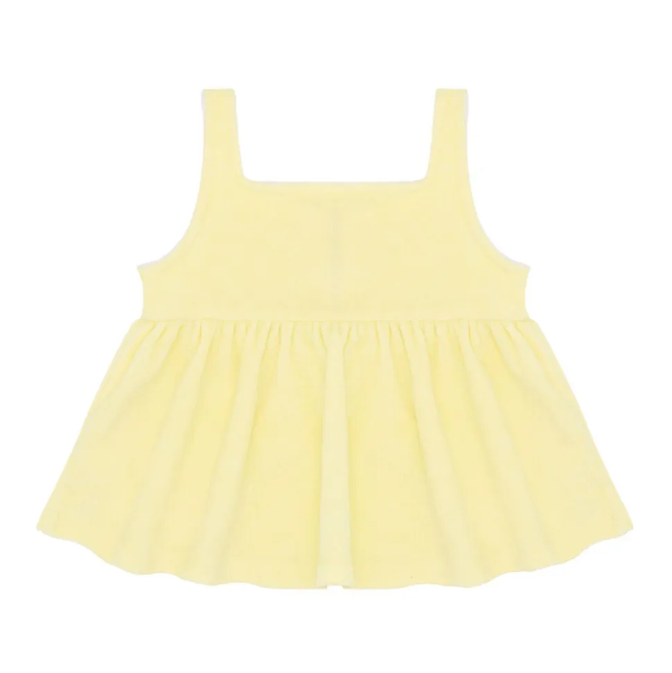 Girls Banana French Terry Button Up Tank