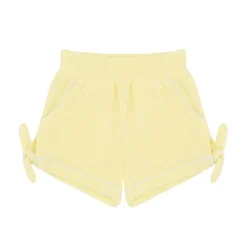 Girls Banana French Terry Tie Knot Shorts