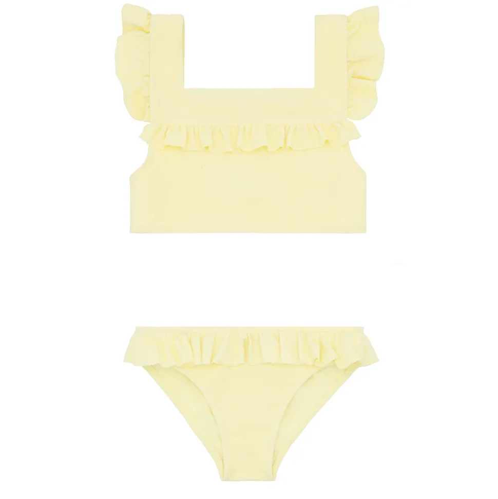 Girls Banana Terry Square Neck Bikini