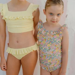 Girls Banana Terry Square Neck Bikini