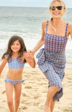 Girl’s Blue Primrose Tie Back Bikini