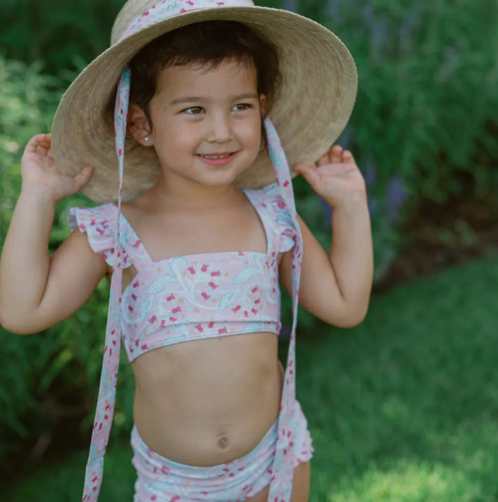 Girls Bluebells Bandeau Bikini And Swim Shorts