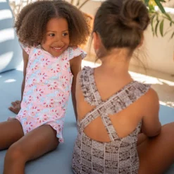 Girls Checker Tree Crossover One Piece