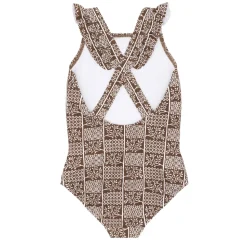 Girls Checker Tree Crossover One Piece