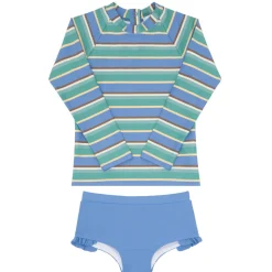 Girls Costa Stripe Rashguard Set