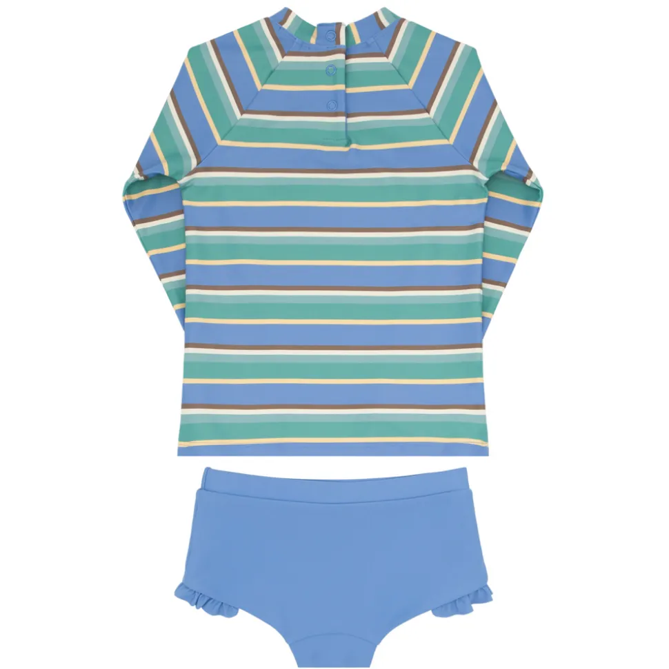 Girls Costa Stripe Rashguard Set
