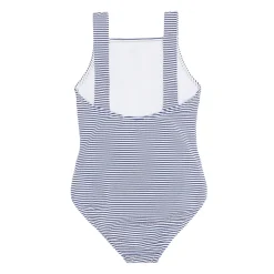 Girl’s Harbor Stripe Tie-Front One Piece