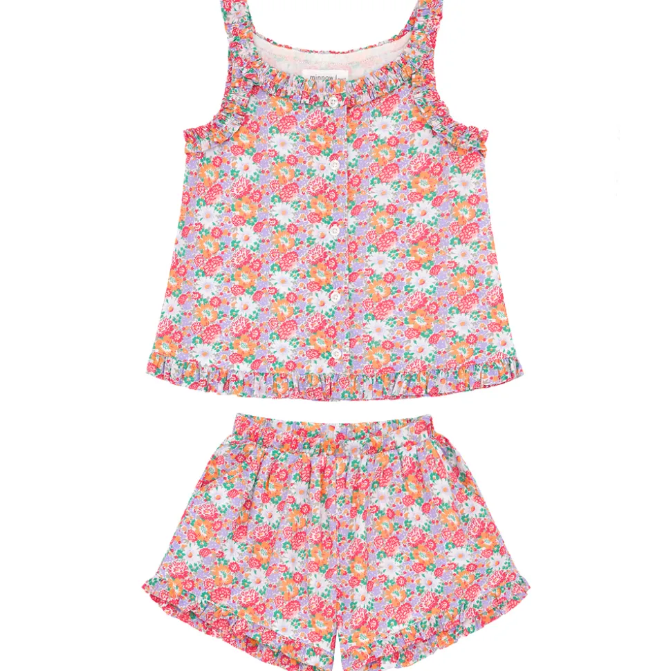 Girls Island Blossom Ruffle Tank And Short Set
