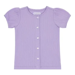 Girls Lavender Breeze Puff Sleeve Shirt