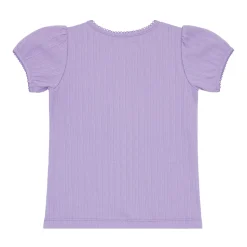 Girls Lavender Breeze Puff Sleeve Shirt