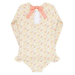 Girls Marigold Floral Rashguard One Piece