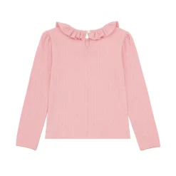 Girls Misty Rose Pointelle Long Sleeve Blouse