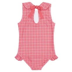 Girl’s Poppy Gingham Rounded Collar One Piece