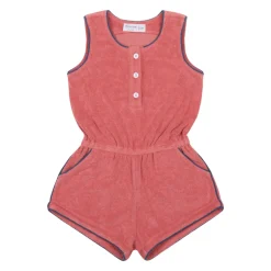 Girl’s Poppy Red French Terry Romper