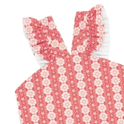 Girls Regatta Red Paisley V-Neck Crossover One Piece