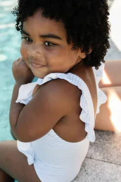 Girls Ruffle Collar One-Piece