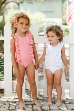 Girls Ruffle Collar One-Piece