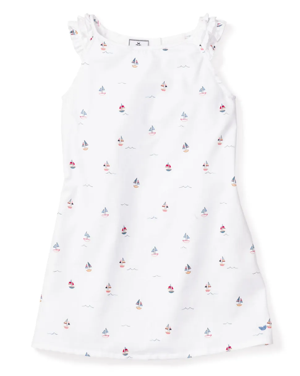 Girl’s Twill Amelie Nightgown in Bateau