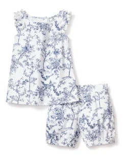 Girl’s Twill Amelie Short Set in Timeless Toile