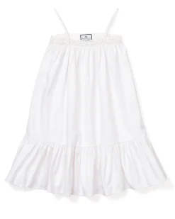 Girl’s Twill Lily Nightgown in White
