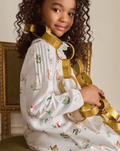 Girl's Twill Lola Nightgown in 12 Days of Christmas