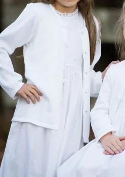 Girls White Dressy Sweater