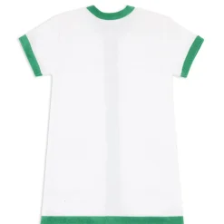 Girls White French Terry Button Down Dress