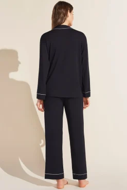 Gisele Long PJ Set in Black/Sorbet