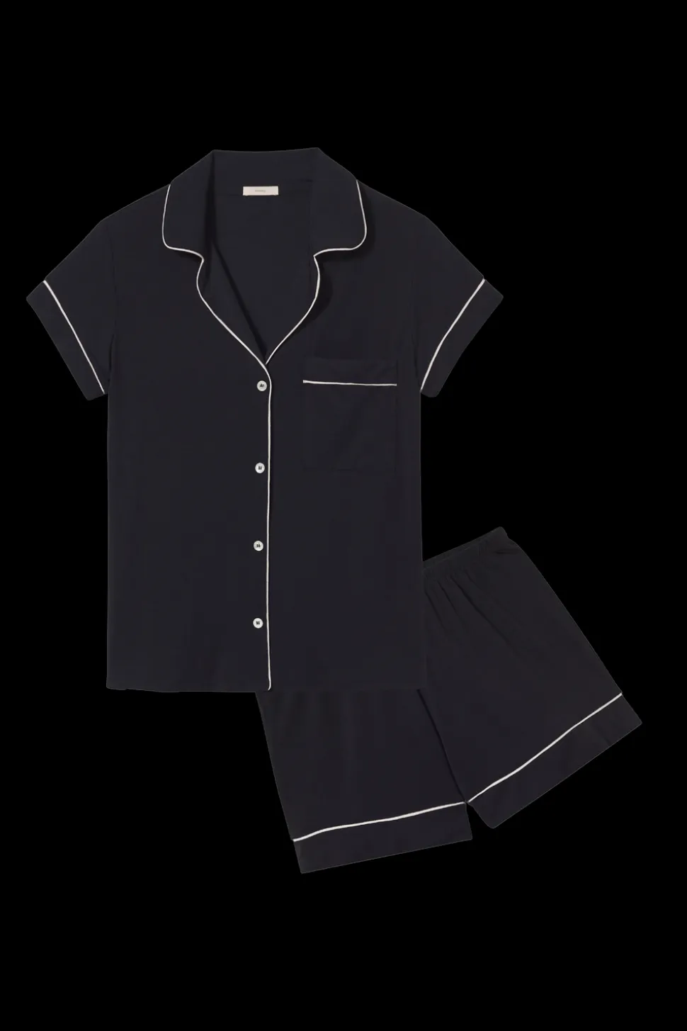 Gisele Relaxed Short PJ Set in Black/Sorbet