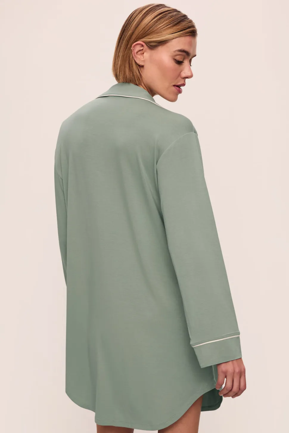 Gisele Sleepshirt in Eucalyptus/Ivory