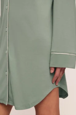 Gisele Sleepshirt in Eucalyptus/Ivory