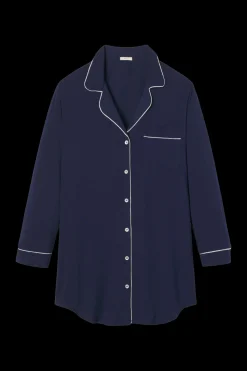 Gisele Sleepshirt in Navy/Ivory