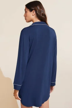 Gisele Sleepshirt in Navy/Ivory