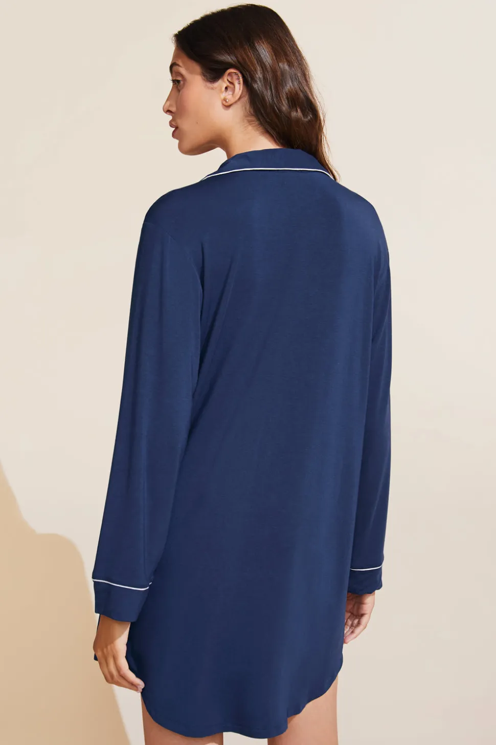 Gisele Sleepshirt in Navy/Ivory