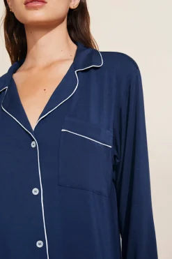 Gisele Sleepshirt in Navy/Ivory