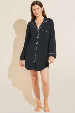 Gisele Sleepshirt in Navy/Ivory