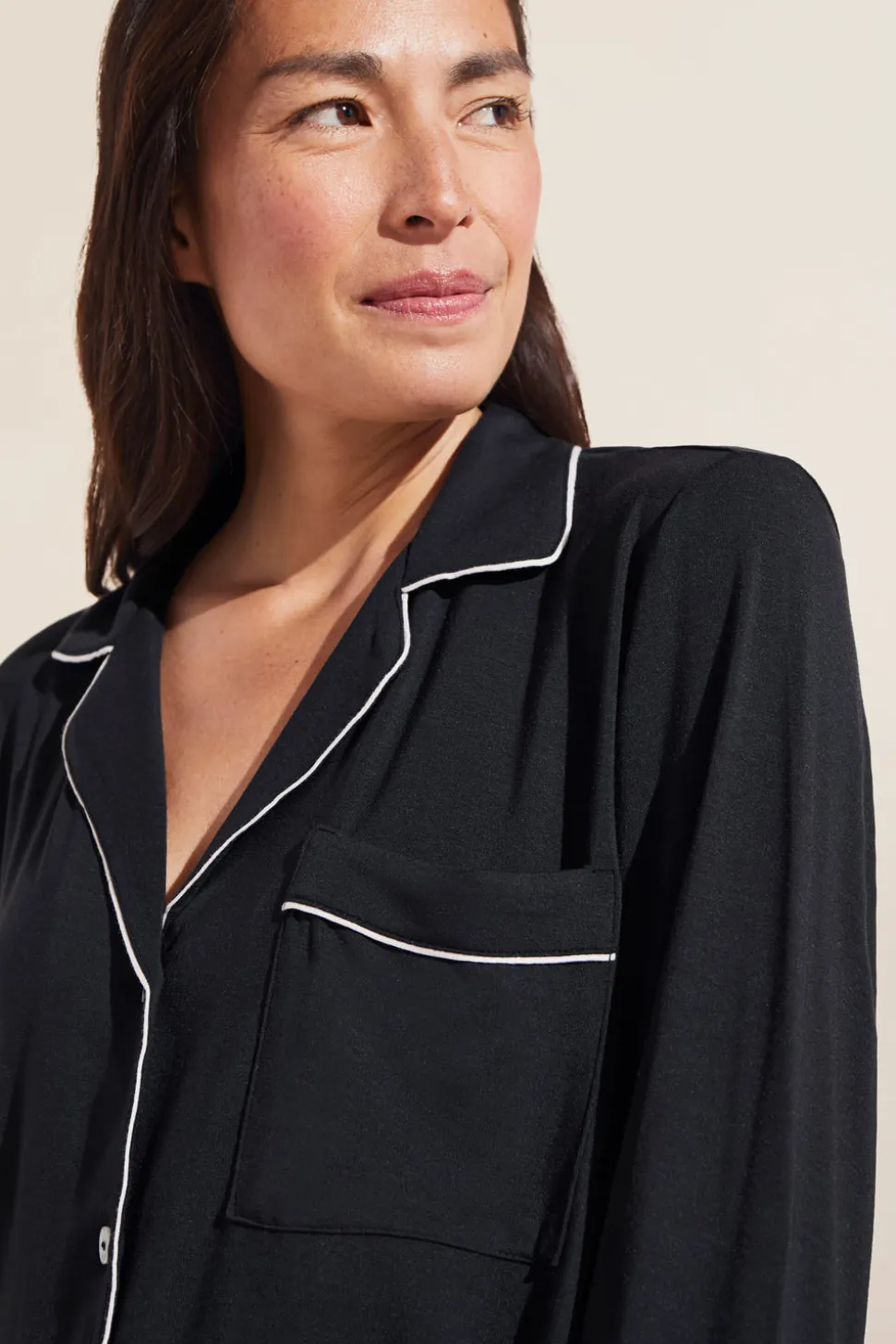 Gisele Sleepshirt in Navy/Ivory
